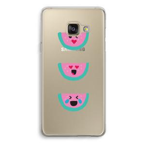 Smiley watermeloen: Samsung Galaxy A3 (2016) Transparant Hoesje