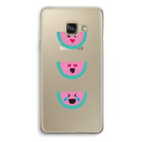 Smiley watermeloen: Samsung Galaxy A3 (2016) Transparant Hoesje - thumbnail