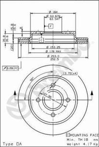 Brembo Remschijven 09.5708.75