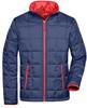 James & Nicholson JN1035 Men´s Padded Light Weight Jacket - /Navy/Red - XXL