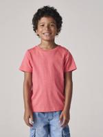 Personaliseerbare gekleurd jongensshirt met korte mouwen koraal