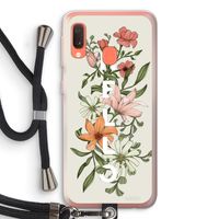 Hello bloemen: Samsung Galaxy A20e Transparant Hoesje met koord