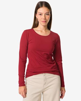 HEMA Dames Basic T-shirt Rood (rood)
