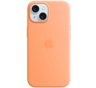 Apple Silicone MagSafe Hoesje iPhone 15 Orange Sorbet