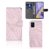 Samsung Galaxy A51 Bookcase Marble Pink - Origineel Cadeau Vriendin