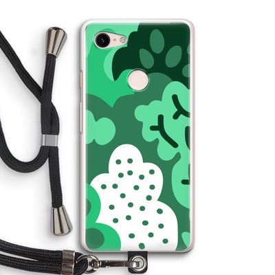 Bushes: Pixel 3 Transparant Hoesje met koord