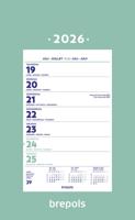 Brepols wand-week kalender op schild, 2026