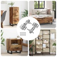 Scharnier 2 pcs Nikkel 35 mm IJzer