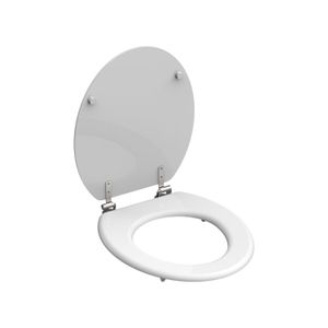 Toiletzitting Schutte White MDF RVS Scharnieren Wit Schütte