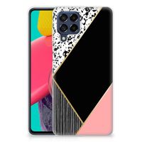 Samsung Galaxy M53 TPU Hoesje Zwart Roze Vormen