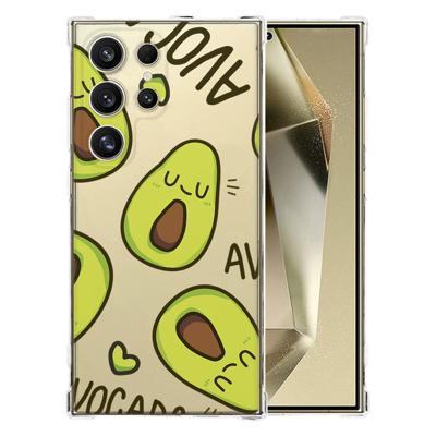 Samsung Galaxy S25 Ultra Hoesje - Avocado Singing TPU Antishock Samsung Galaxy S25 Ultra Hoesje - Avocado Singing TPU Antishock