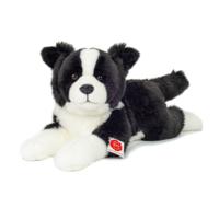 Knuffeldier hond Border Collie - zachte pluche stof - premium kwaliteit knuffels - zwart/wit - 45 cm - thumbnail