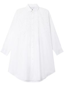 AZ FACTORY robe-chemise Greta à strass - Blanc