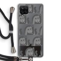 Cats: Samsung Galaxy A12 Transparant Hoesje met koord