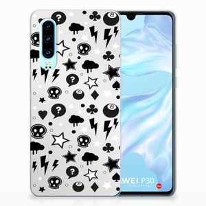 Silicone Back Case Huawei P30 Silver Punk