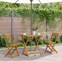 Tuintafel inklapbaar 70x70x75 cm massief acaciahout - thumbnail