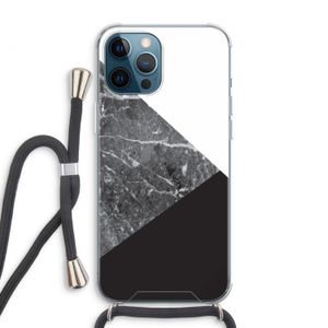 Combinatie marmer: iPhone 12 Pro Max Transparant Hoesje met koord
