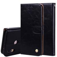Voor Huawei P20 Lite Business Style olie Wax textuur horizontale Flip lederen draagtas met houder & kaartsleuven & Wallet(Black)
