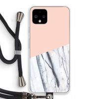 A touch of peach: Pixel 4 Transparant Hoesje met koord