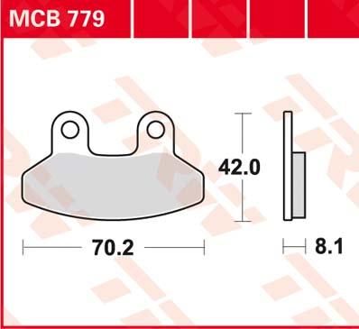 TRW Remblokken, en remschoenen voor de moto, MCB779 Allround organisch