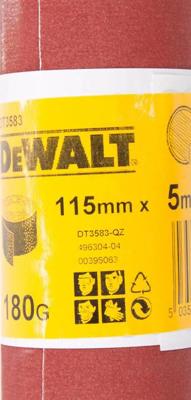 DeWALT DT3583 P180 Schuurpapier, rol 5m x 115.