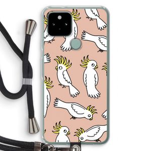 Papegaai: Pixel 5 Transparant Hoesje met koord