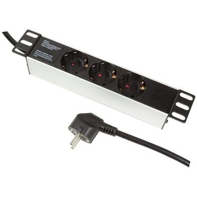 PDU3B01 10" PDU 1.0U met 3x safety sockets Stekkerdoos