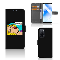 OPPO A16/A16s/A54s Wallet Case met Pasjes Popart Oh Yes - thumbnail