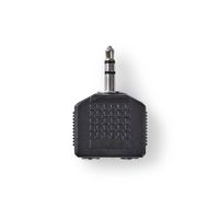 Nedis Stereo-Audioadapter | 3,5 mm Male | 2x 3,5 mm Female | 1 stuks - CAGB22945BK CAGB22945BK