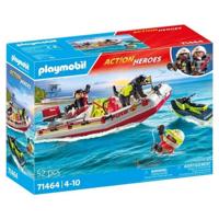 PLAYMOBIL 71464 Brandweerboot en waterscooter - Action Hereos - Brandweerlieden - Vanaf 4 jaar