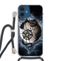 Volle maan: iPhone 12 Transparant Hoesje met koord