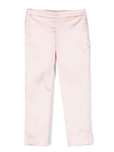 Simonetta pantalon en satin à rayures latérales - Rose