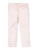 Simonetta pantalon en satin à rayures latérales - Rose - thumbnail