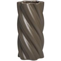 Vaas Twist - bruin - 29,8xØ14,2 cm - Leen Bakker Vaas Twist - bruin - 29,8xØ14,2 cm - Leen Bakker