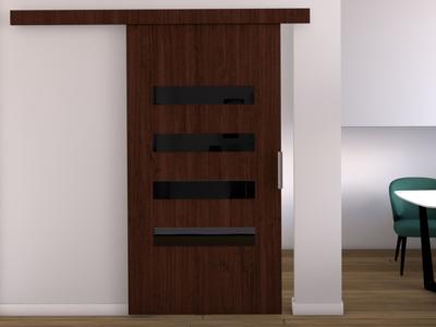 Schuifdeur CLAUDINE 106 cm wengue