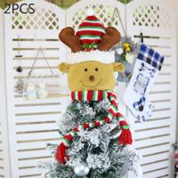 2 stuks CX20207 elk patroon kerstboom hanger decoratie maat: L