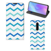 Xiaomi Redmi K20 Pro Hoesje met Magneet Zigzag Blauw