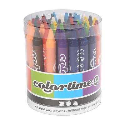 Creativ Company Set met 12 kleuren kleurkrijt, 48 st.