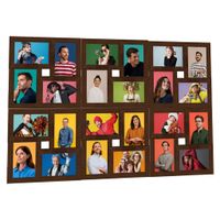 VidaXL Fotolijst voor 24x(10x15 cm) foto mdf donkerbruin