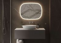 Martens Design Parijs spiegel met LED verlichting, spiegelverwarming en sensor 80x80cm - thumbnail