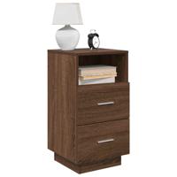 Nachtkastjes 2 st met 2 lades 36x36x68 cm bruin eikenkleurig