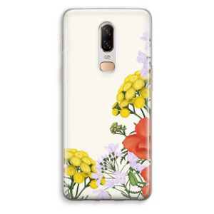 Wilde bloemen: OnePlus 6 Transparant Hoesje