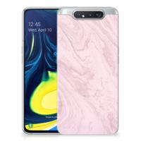 Samsung Galaxy A80 | TPU | Siliconen hoesje | Marble Pink - Origineel Cadeau Vriendin