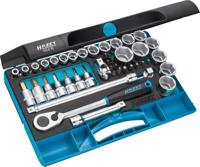 HAZET Dopsleutelset 954N | 1/2 inch (12,5 mm) vierkant hol | Buiten-zeskant-tractieprofiel, Pozidriv-profiel PZ, Kruiskop profiel PH,