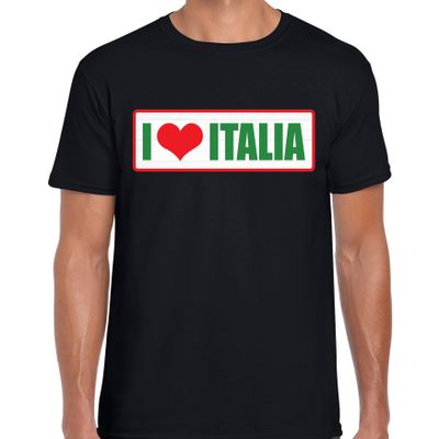 I love Italia / Italie landen t-shirt zwart heren