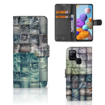 Wallet Case met Pasjes Samsung Galaxy A21s Spijkerbroeken