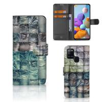Wallet Case met Pasjes Samsung Galaxy A21s Spijkerbroeken