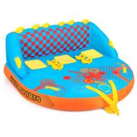 Opblaasbare Sleepboei voor 3 Personen Opblaasboten met Nylon Hoes en 2 Sleeppunten voor Watersporten 300kg Belasting