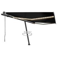 Luifel automatisch met LED en windsensor 400x300 cm antraciet