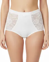 J&C licht corrigerende taille slip dames - Kanten Corrigerend dames ondergoed goedkoop - M - Wit | Dames slip - Onderbroek - Ondergoed- Corrigerend